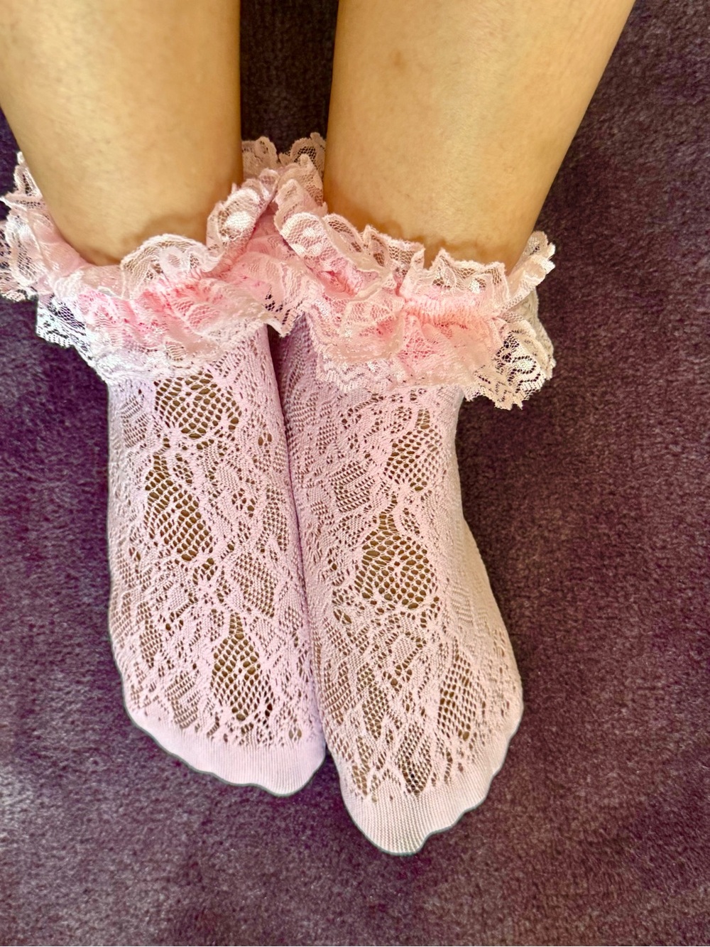 Pink Lace Ruffle Ankle Socks - Picture 8 of 8